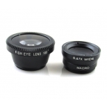 Lenzenset voor telefoon - fisheye, groothoek en macro