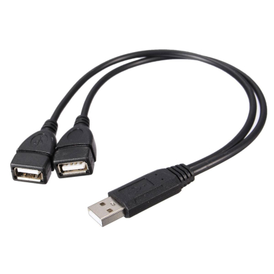 USB 2.0 splitter zwart 35 centimeter