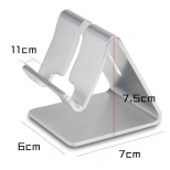 Aluminium smartphone standaard zilverkleurig