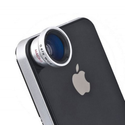 Lenzenset voor telefoon magnetisch - groothoek en macro